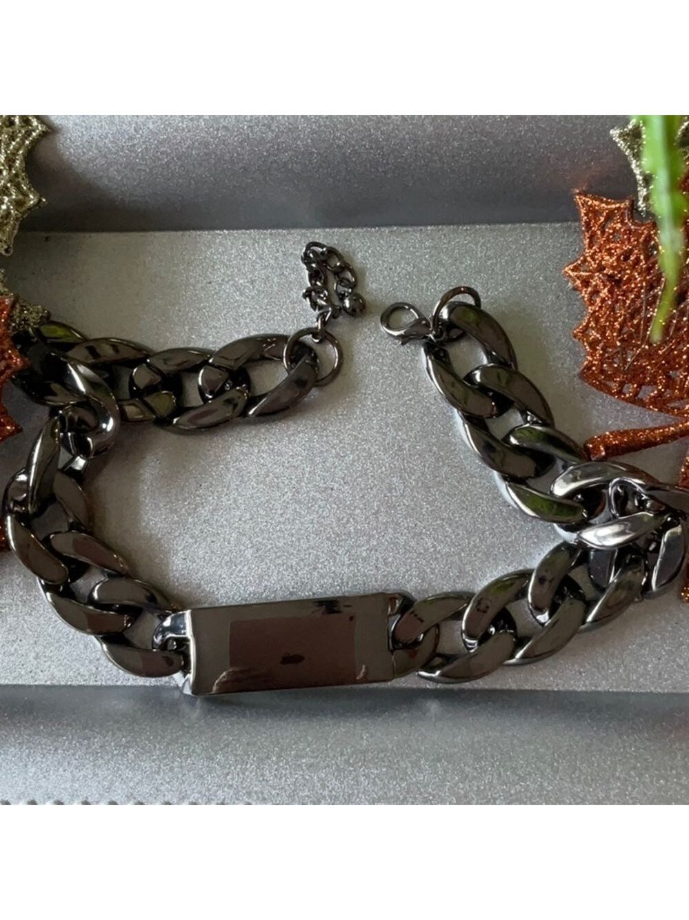 Identify My Love Gunmetal Silver ID Necklace - Picture 3 of 3